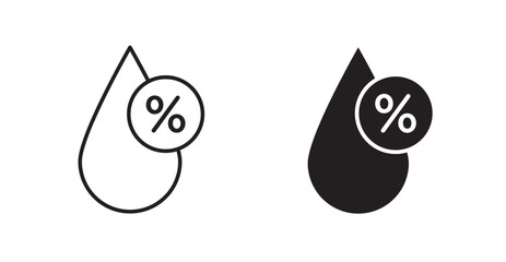 Humidity line icon vector set.