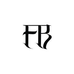 FB monogram logo design letter text name symbol monochrome logotype alphabet character simple logo