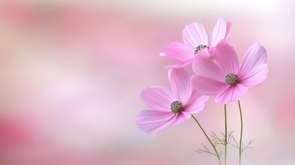 Fototapeta premium Dreamy pink blossoms in soft focus stunning floral background image vivid
