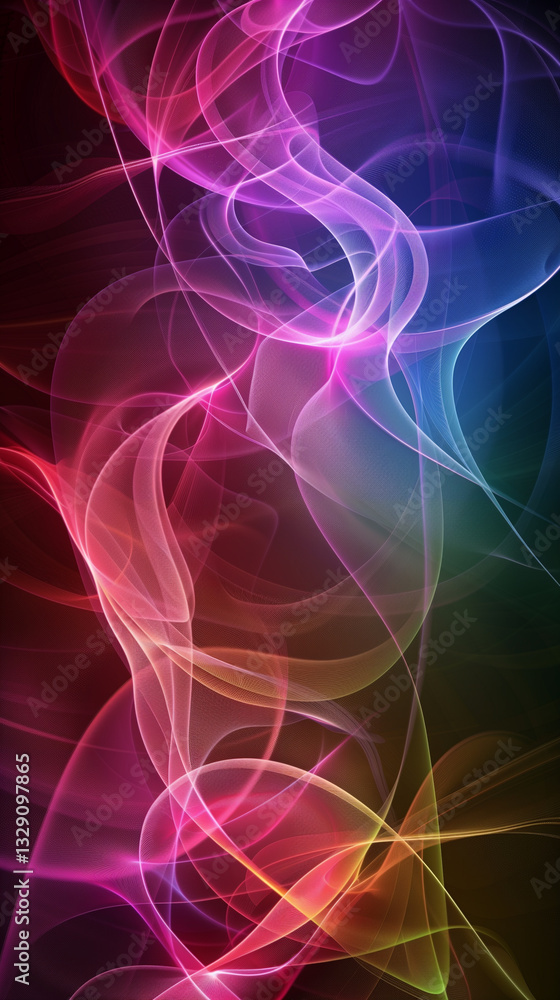 Poster an elegant and modern wallpaper with a gradient mesh design, blending smooth transitions of colors t
