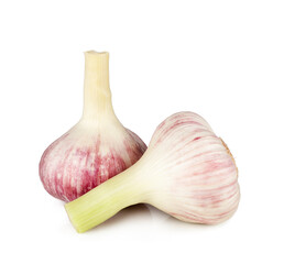 Fresh garlic isolated on a white background