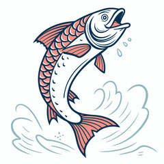 Fototapeta premium illustration of fish
