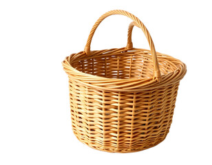 Wicker Basket Isolated Transparent Background