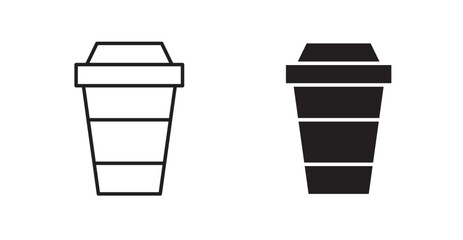 Togo Cup line icon vector set.