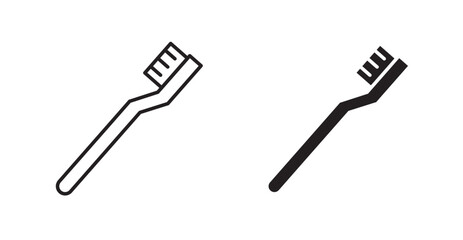 Toothbrush line icon vector set.