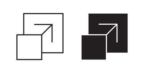 Window Maximize line icon vector set.