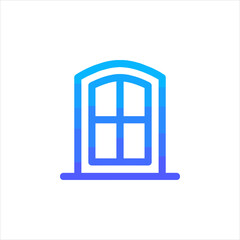 window on white background