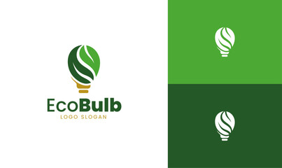 EcoBulb logo, green energy logo, eco-friendly branding, sustainable light bulb, nature-inspired logo, renewable energy symbol, environmental design