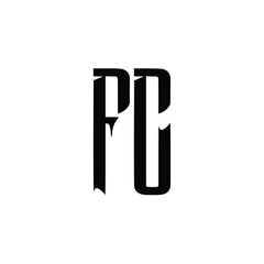 FC monogram logo design letter text name symbol monochrome logotype alphabet character simple logo