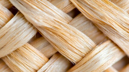 Close-up Woven Natural Fiber Texture Interlacing Pattern Macro Design