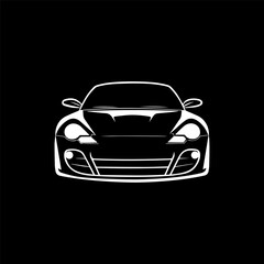 Hand drawn car outline vector image. Vehicle art.