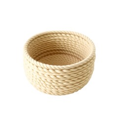 Obraz premium Wicker Basket Isolated On Transparent Background