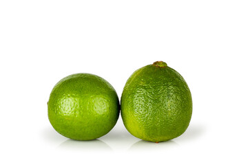 Lime isolated on a white background, contour
