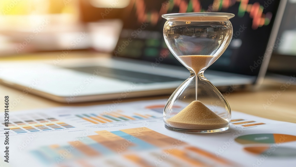 Poster time management: analyzing data, tracking progress, achieving goals efficiently with hourglass and c