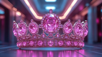Luxurious pink diamond crown (1)