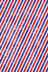 Grunge barber background with red, blue and white stripes - vector illustration
