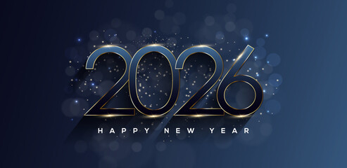 Happy New Year 2026 Greeting Card