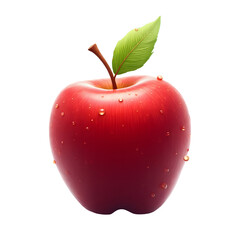 red apple isolated on white background