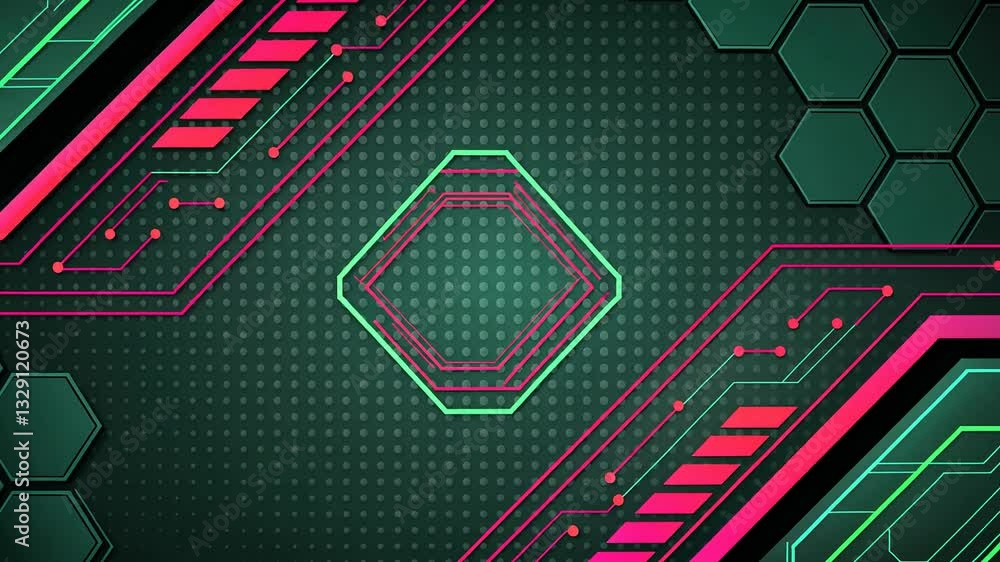 Poster futuristic and technology background concept, futuristic tech background with geometric patterns
