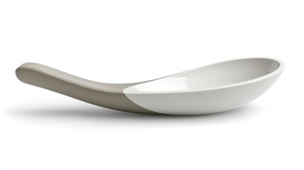 Ceramic Spoon Isolated on White Background, Side View