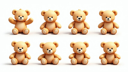 Obraz premium an array of adorable teddy bears in various poses, creating a cute and inviting scene
