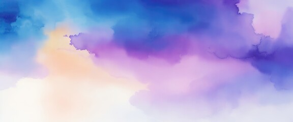 Abstract watercolor Blue and purple background