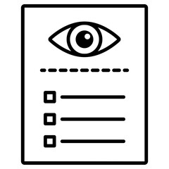 안과 검진 서류  아이콘