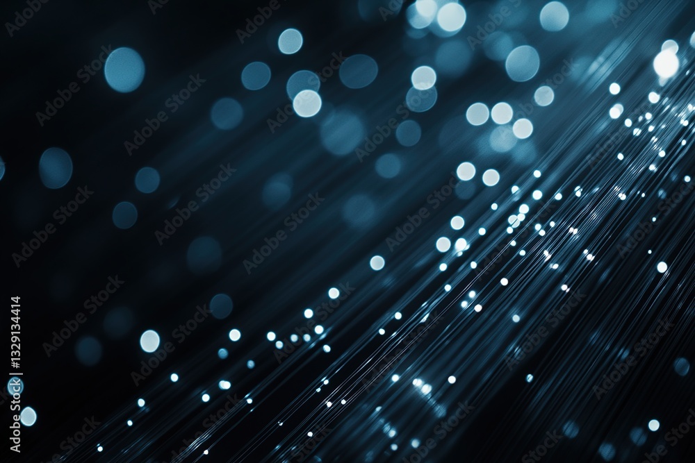 Aufkleber illuminating fiber optics: exploring light transmission and data speeds in network technology