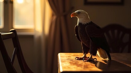 Memorial Day concept with an eagle. A national holiday in the United States, observed on the last Monday in May.