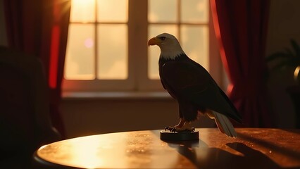 Memorial Day concept with an eagle. A national holiday in the United States, observed on the last Monday in May.