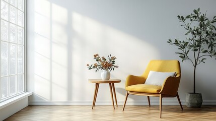 Fototapeta premium Elegant white vase brimming with delicate dried flowers rests gracefully on a richly textured wooden table against a soft, neutral backdrop, enhancing its timeless beauty