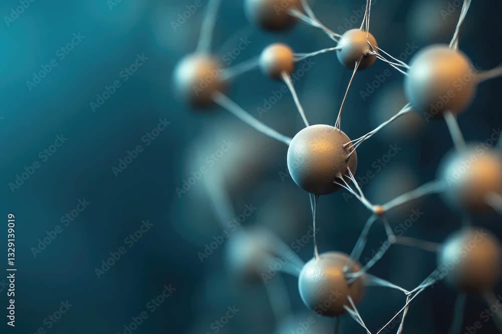 Poster exploring molecular structures in scientific research laboratory digital photography abstract enviro