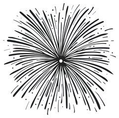 Obraz premium PNG Hand drawn of Firework firework drawing white.