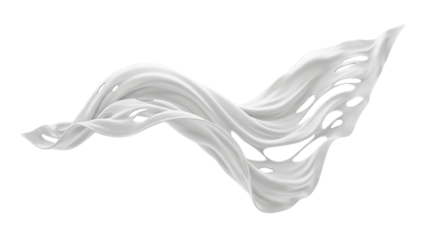 Abstract White Fabric Flowing Elegant Design Background Texture 3d art wave silk soft pure curve    