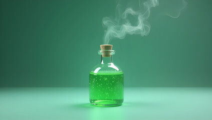 Bubbling Elixir: A Toxic Green Essence