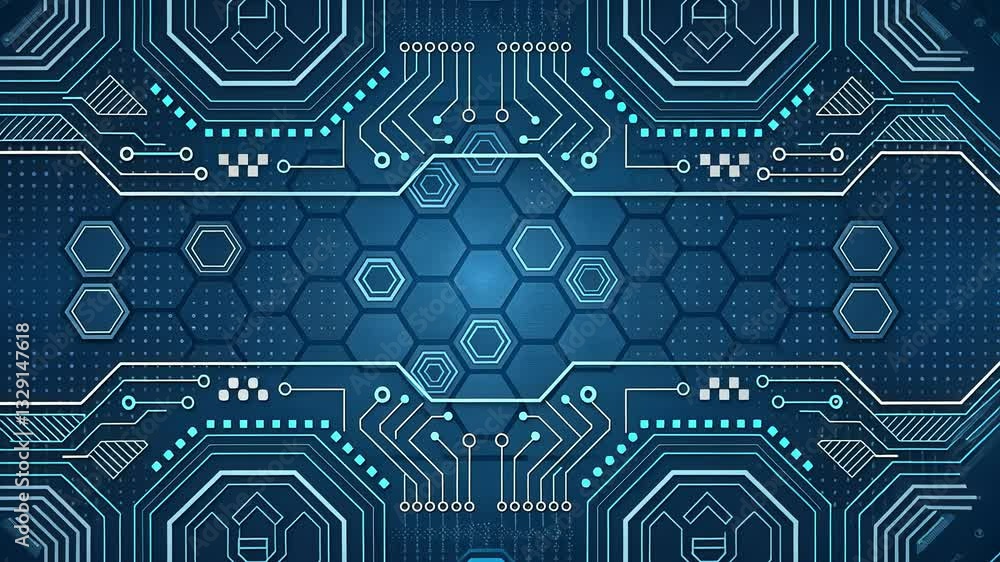 Poster futuristic and technology background concept, futuristic circuit board abstract background