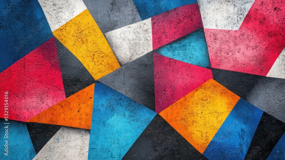 Poster abstract geometric colorful textured pattern.