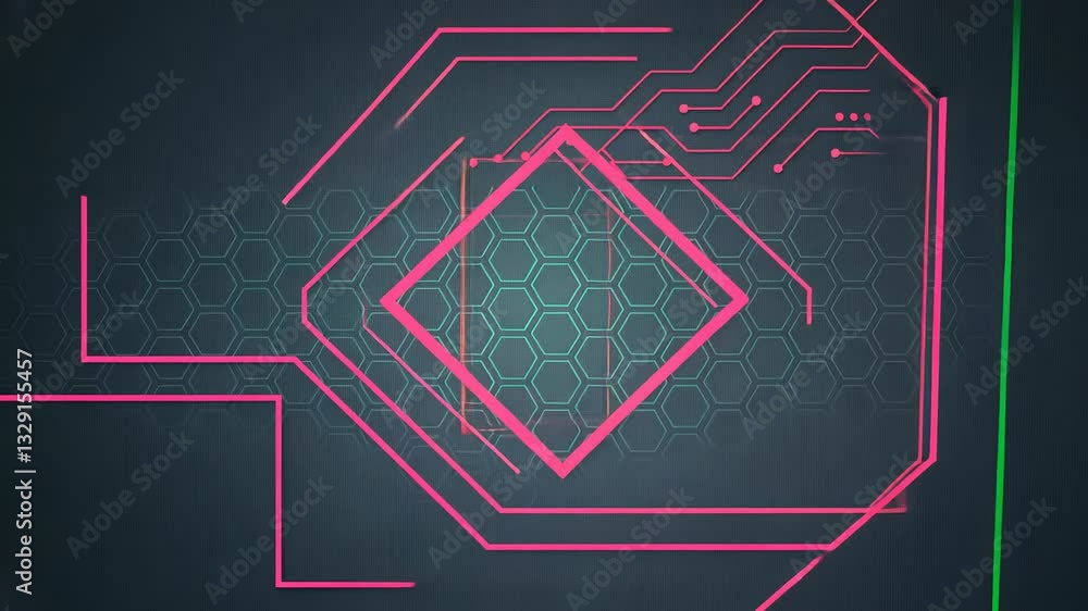 Aufkleber futuristic and technology background concept, abstract tech background with neon colors and patterns