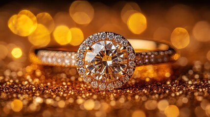 Fototapeta premium Sparkling diamond ring (3)