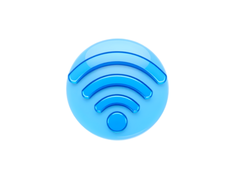 Blue wifi icon