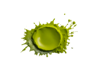 Green slime isolated on transparent background