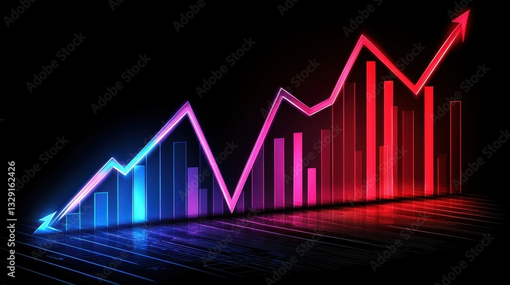 Poster market trends analysis financial sector data visualization digital environment dynamic viewpoint