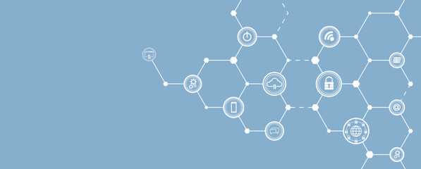 Cyber security. Lock on shield