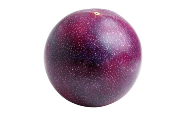 Fototapeta premium A Vibrant Purple Passion Fruit, A Jewel-toned Sphere Bursting With Tropical Flavor, Sits Against A Clean Isolated on Transparent Background