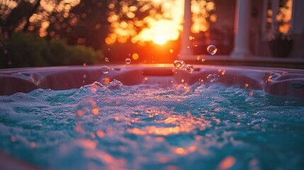 Sunset Hot Tub Relaxation