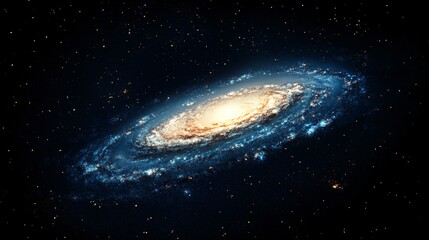 Stunning Colored Galaxy in Deep Space - Explore Cosmic Beauty and Astronomy