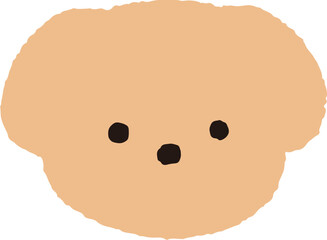 Fototapeta premium 심플하고 투박한 스타일의 귀여운 동물 얼굴 일러스트