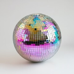 Shimmering Disco Ball Reflecting Light and Fun at The Party a Classic Entertainment Icon Sphere