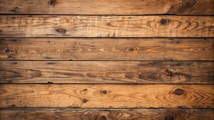 Obraz premium Rustic Wood Texture: A close-up of weathered wooden planks, showcasing the natural grain, knots, and warm tones, perfect for backgrounds and design elements.