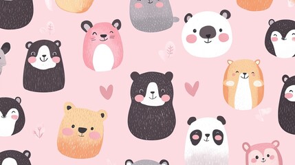 a cute animal pattern for stationery items like notebooks and planners.
